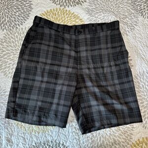 Haggar black plaid golf shorts